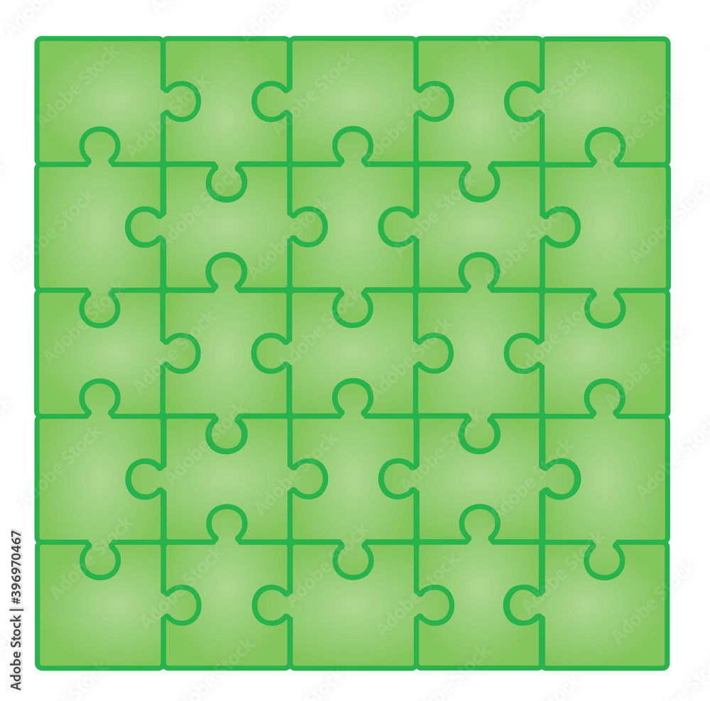Square green blank puzzle template. vector Square green blank puzzle template. vector