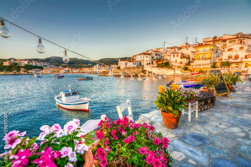 Kokkari Village view in Samos Island photo