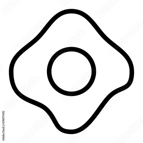egg icon with outline style. Suitable for website design, logo, app and ui.