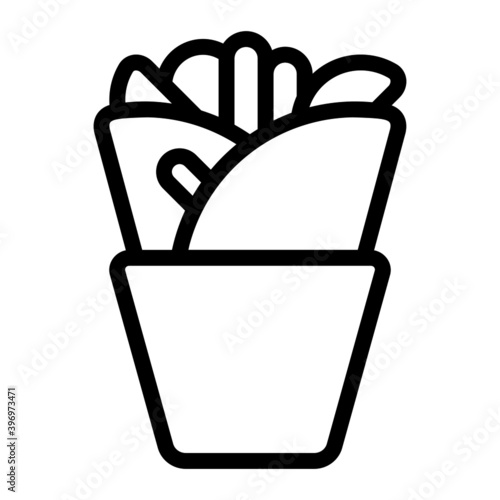 kebab icon with outline style. Suitable for website design, logo, app and ui.