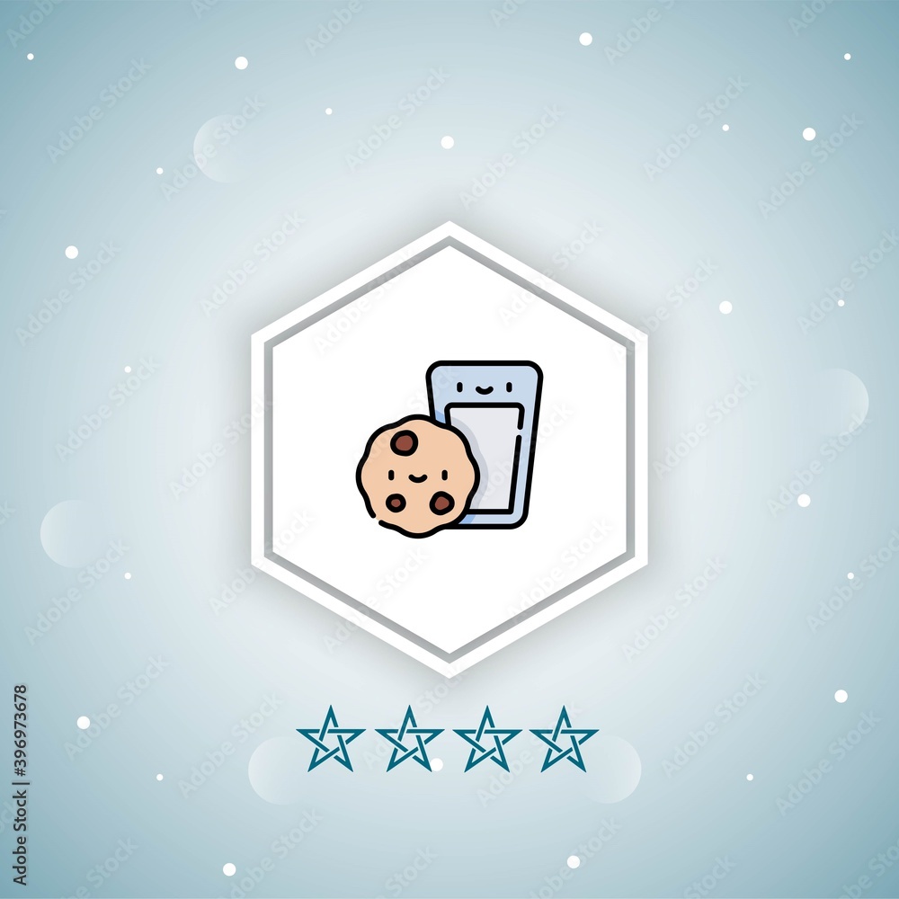 cookie and milk vector icons modern cookie and milk vector icons modern