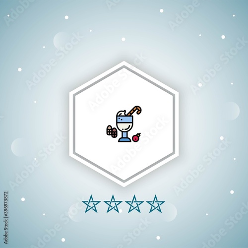    eggnog vector icons modern
