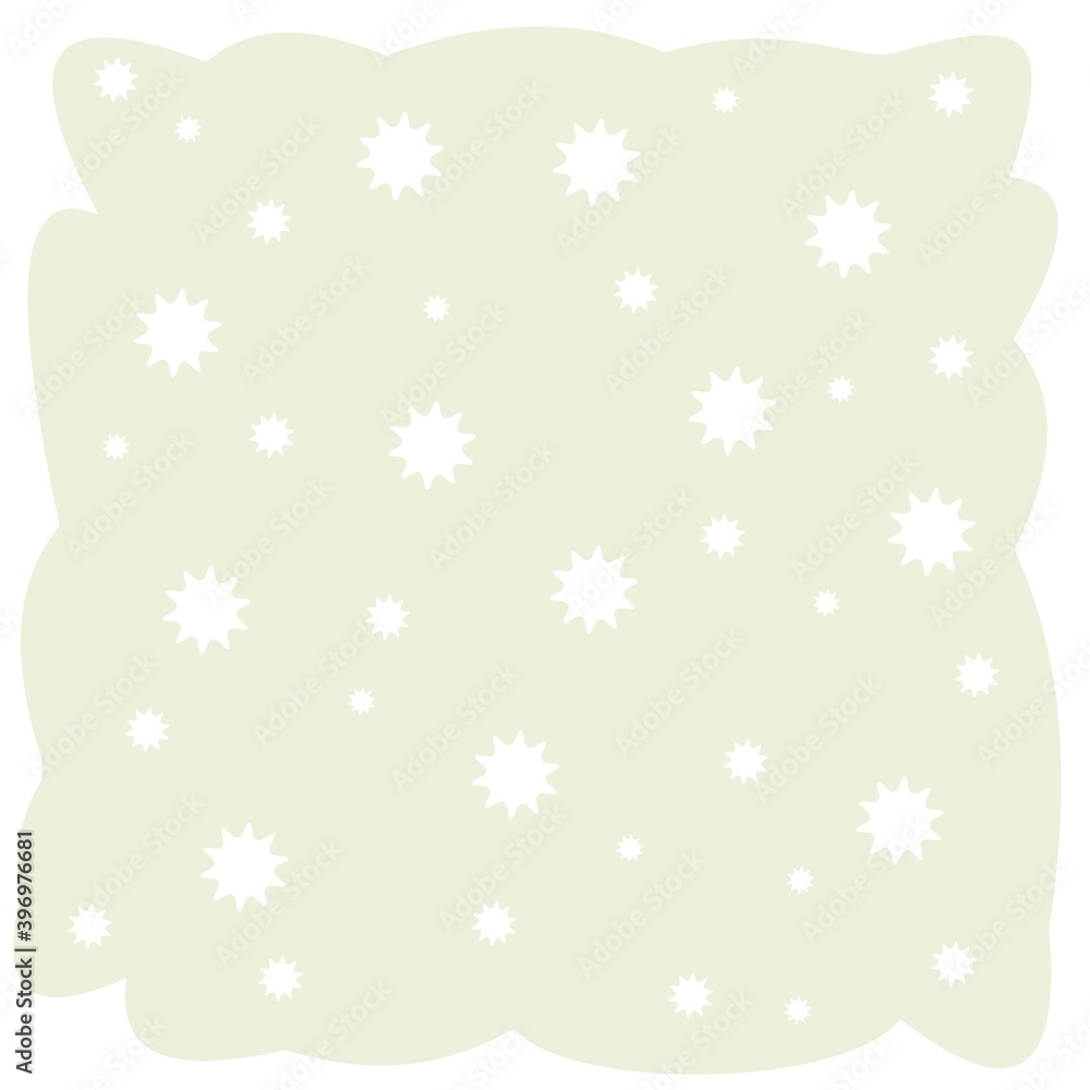 Abstract background. Asterisks. Cartoon flat style. Soft rounded clouds. The composition is in square proportion. Isolated over white background. Illustration vector Abstract background. Asterisks. Cartoon flat style. Soft rounded clouds. The composition is in square proportion. Isolated over white background. Illustration vector