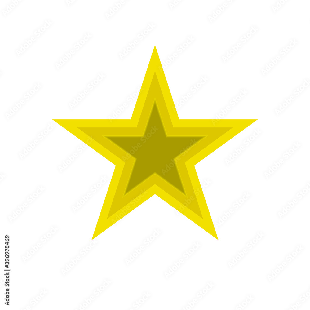 Yellow Star Icon Isolated On White Background. Vector Illustration Yellow Star Icon Isolated On White Background. Vector Illustration