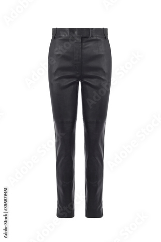 Black women's leather pants