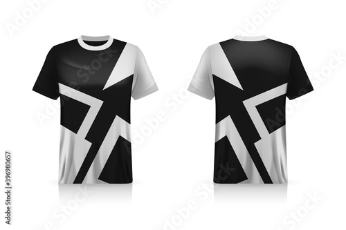 Specification Soccer Sport mockup , Esports Gaming T Shirt Jersey template. mock up uniform . Vector Illustration design
