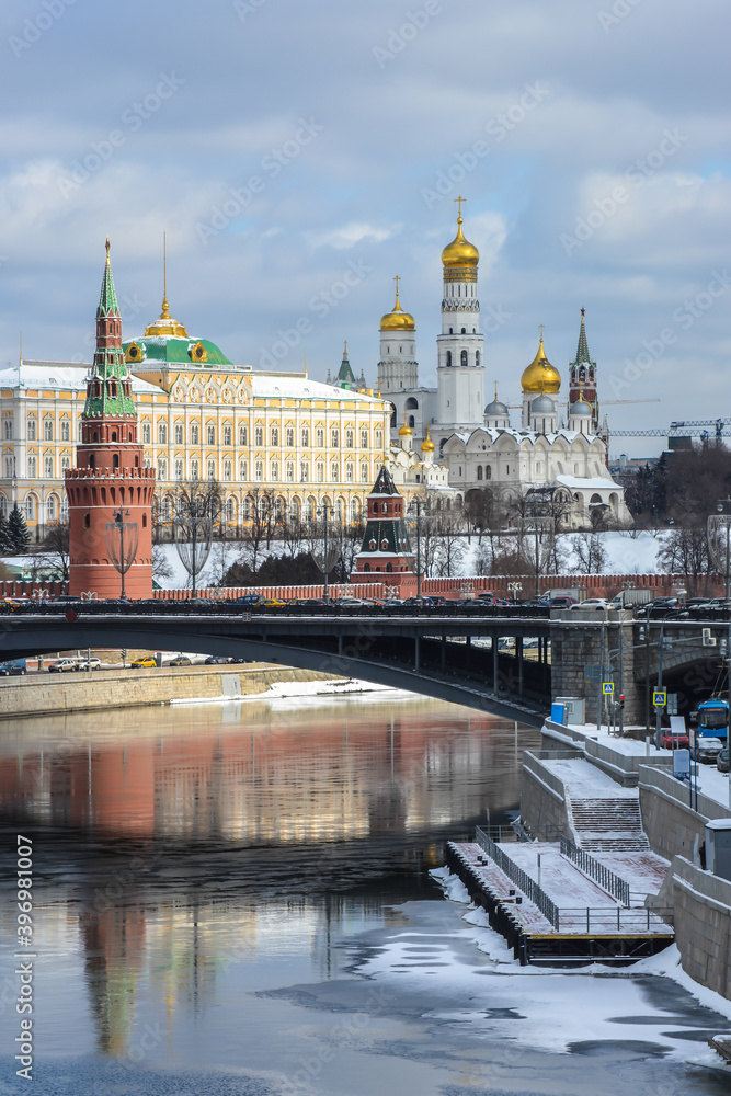 The Moscow Kremlin and the embankment.