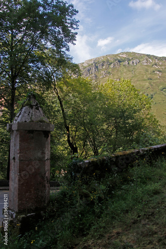 Old stone bridge in the mountains