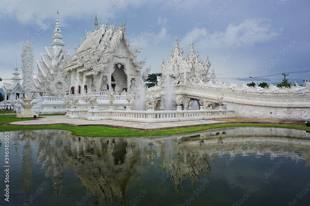 Wat  Rong Khun known as White Temple in Chiang Rai in north Thailand
