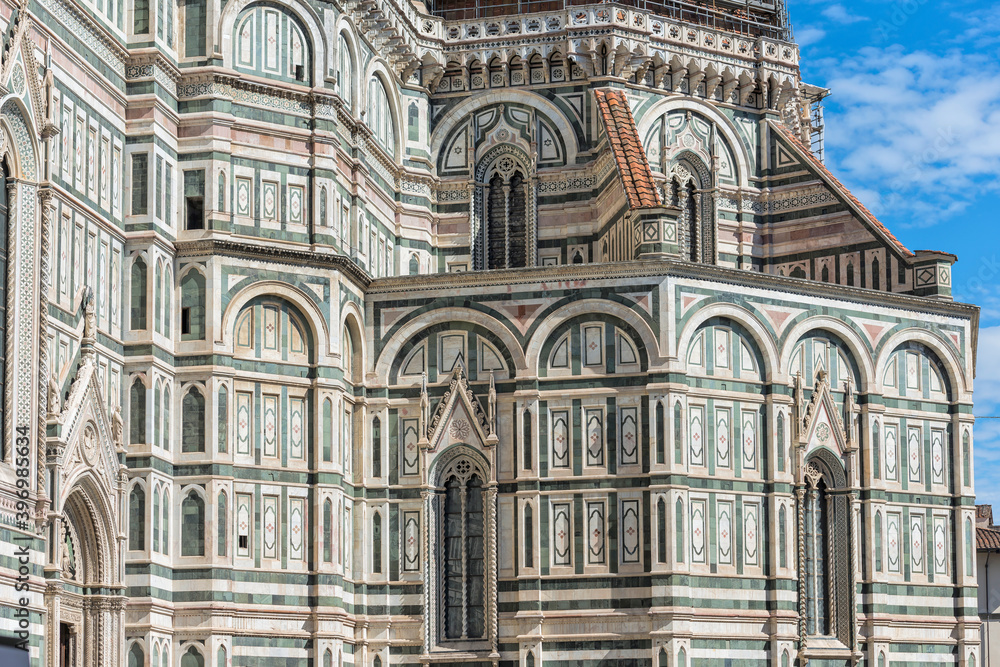 Fassade der Kathedrale Santa Maria von Brunelleschi in Florenz, Italien