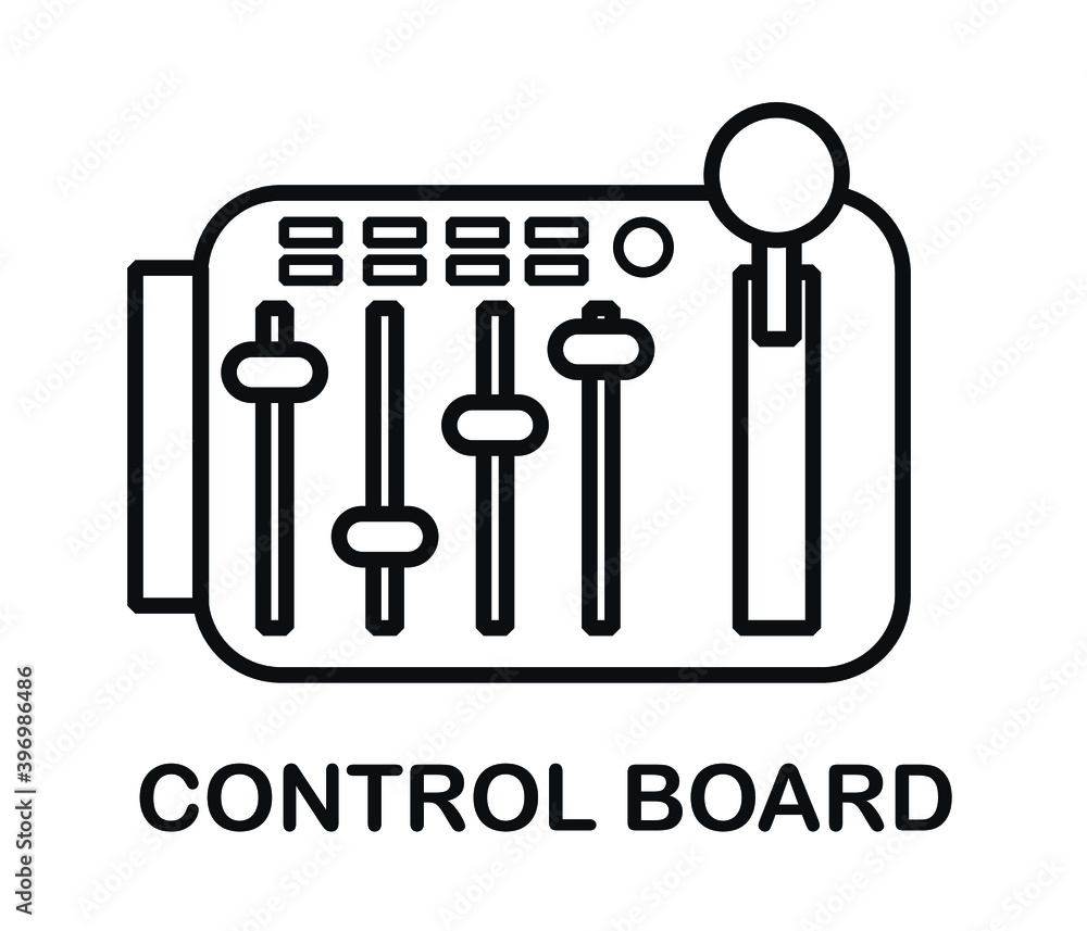 Vector illustration of a mixing console. volume control. Vector illustration of a mixing console. volume control.