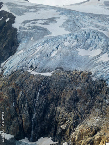Sulzenau glacier at Stubai high-altitude hiking trail, lap 5 in Tyrol, Austria