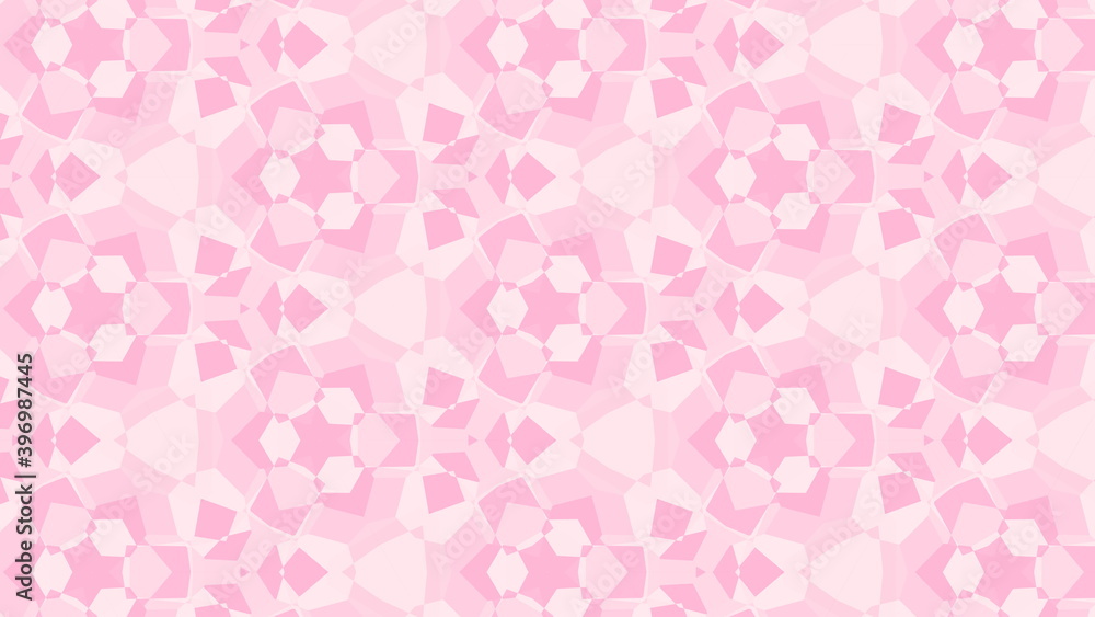  桜色の万華鏡、美しい幾何学模様 [別Verあり]