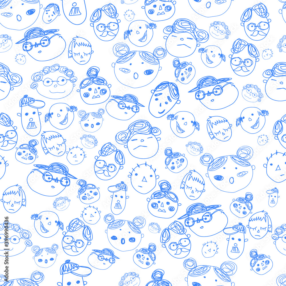 seamless pattern people faces group
seamless pattern people faces group