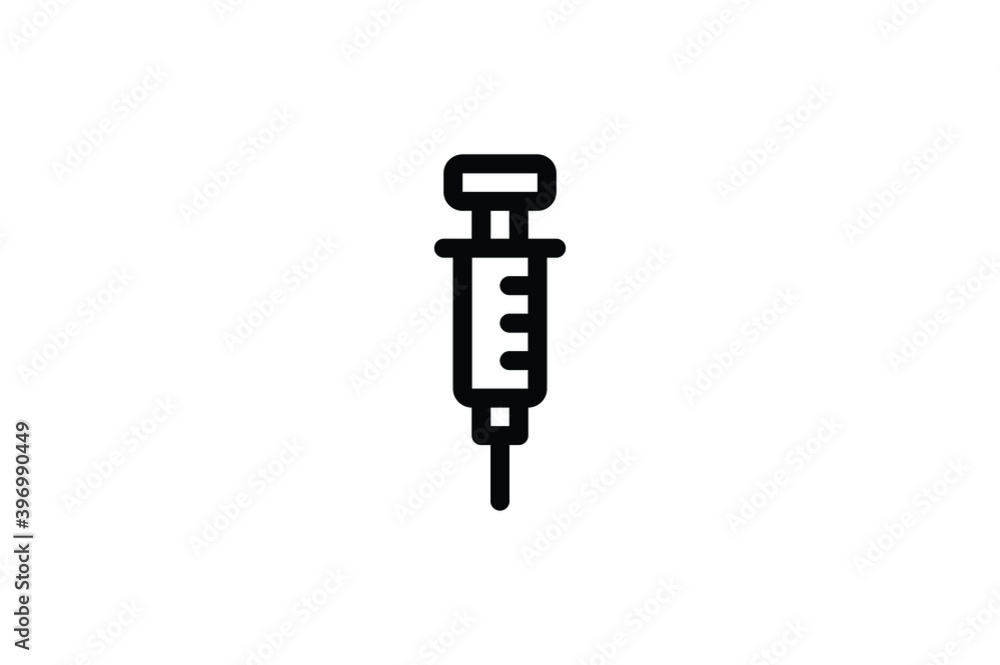 Addiction Outline Icon - Syringe Addiction Outline Icon - Syringe