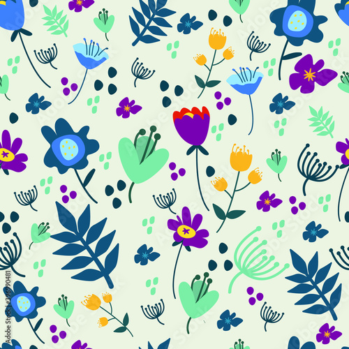  seamless pattern floral abstraction