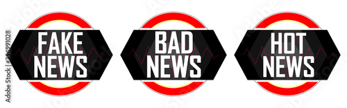 Set News banners design template, vector illustration