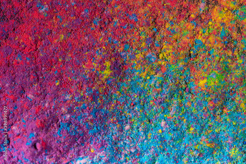 Colorful powder macro close up