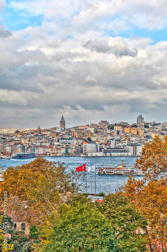 Istanbul, the Golden Horn, HDR Image