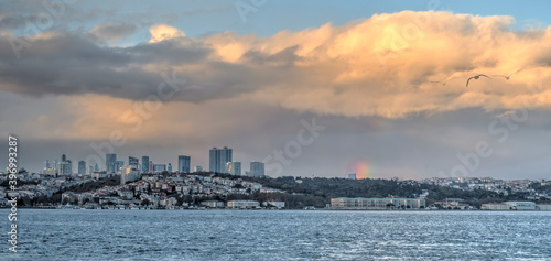 Twilight over the Bosphorus in Istanbul, HDR Image © mehdi33300