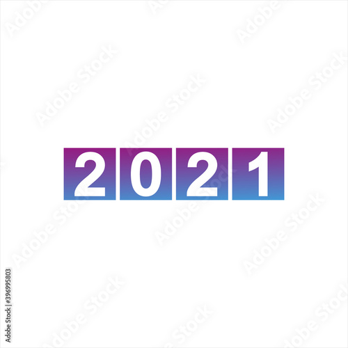 2021 happy new year symbol design. Vector illustration