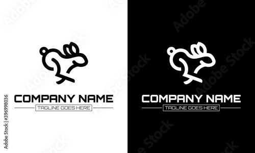Ilustration vector graphic of  Rabbit concept icon of a stylised rabbit running fast or jumping