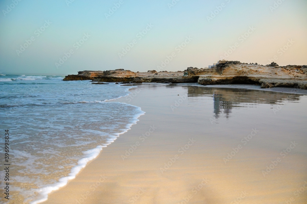 Rocky beach near the Al Duqm drydock in the Central Oman