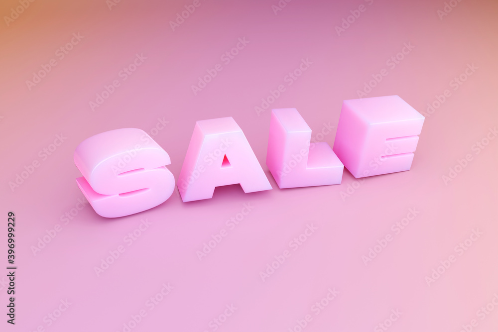 Pink sale banner. Sale illustration. Special offer sale label. Black Friday Super Sale. Sale 3d letters. 3d lettering. 3d rendering Pink sale banner. Sale illustration. Special offer sale label. Black Friday Super Sale. Sale 3d letters. 3d lettering. 3d rendering