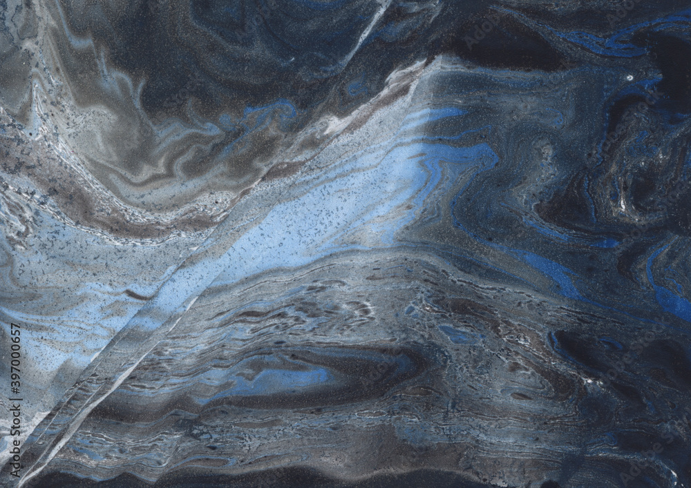 Obraz premium Marmurowo kamienne niebieskie tło tekstura.