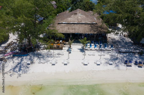 Bungalow on Koh Rong Samloem island, Cambodia. photo