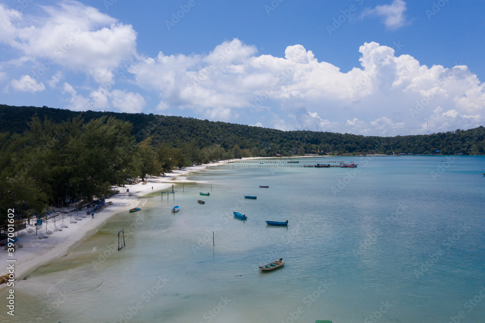 Fototapeta premium Aerial panorama of Koh Rong and Samloem