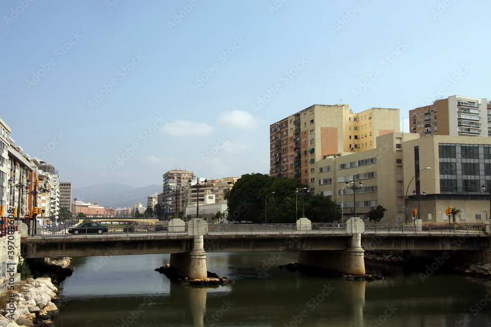 Bridge on the Guadalmedina river in the Spanish city of Malaga