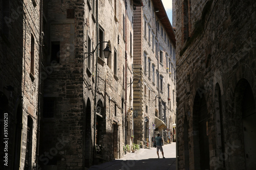 Alley in the city of Gubbio in Italy