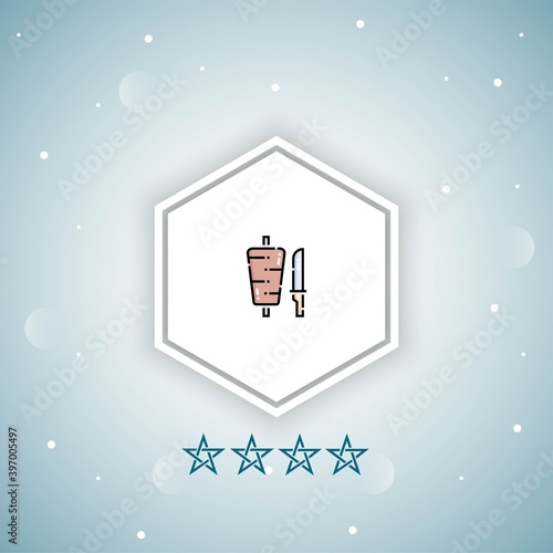    doner kebab vector icons