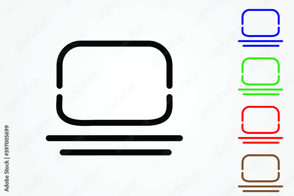 Smart personal computer icon on white background Smart personal computer icon on white background