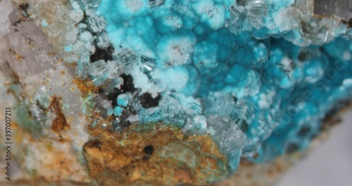 blue-green rosasite minerals from the Sauerland photo