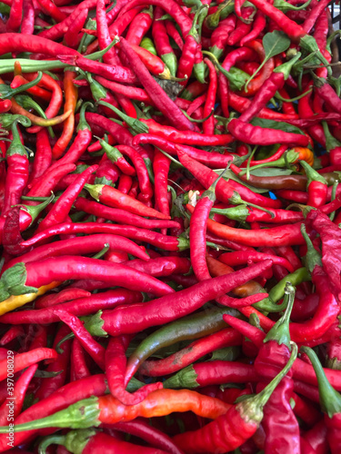 Farmers  market  red chili peppers