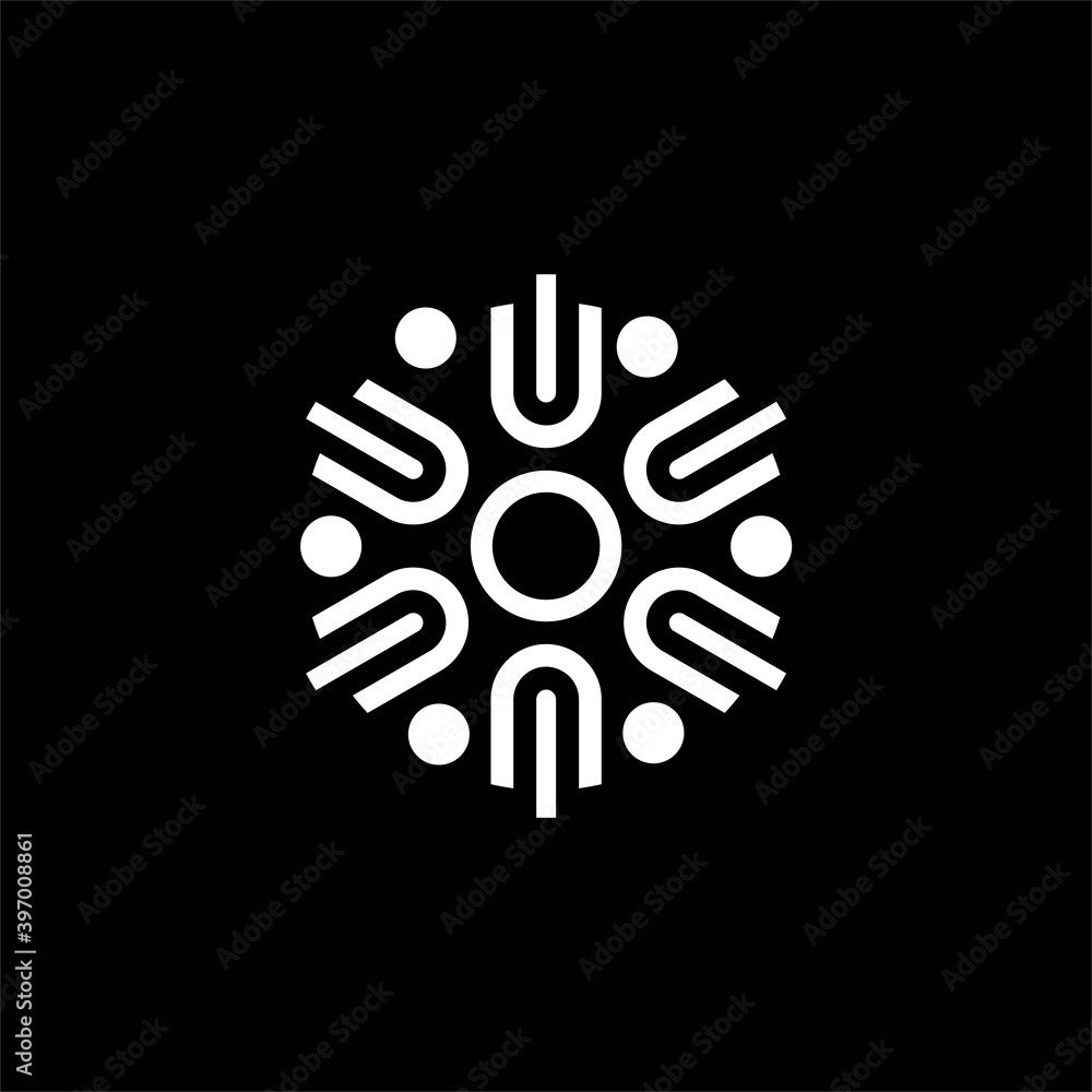 unique, simple, creative hexagon mandala logo concept unique, simple, creative hexagon mandala logo concept