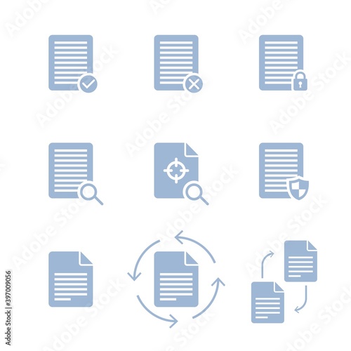 Set of file icon. Information technology concept. Computer software and application. Vector illustration