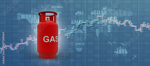 Wallpaper Mural 3D rendering illustration Gas Cylinder Torontodigital.ca