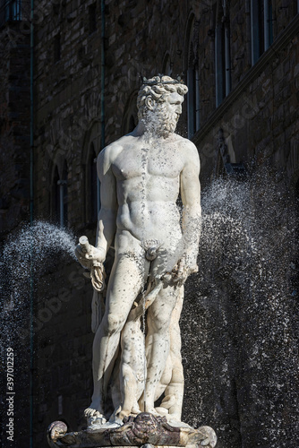 Neptunbrunnen am Piazza della Signoria in Florenz, Italien