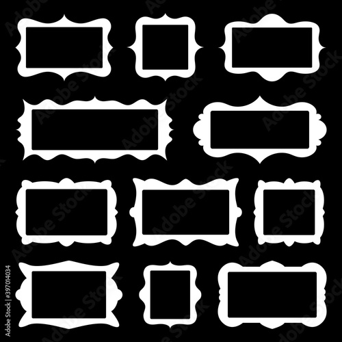White Vintage Frames Vector Collection