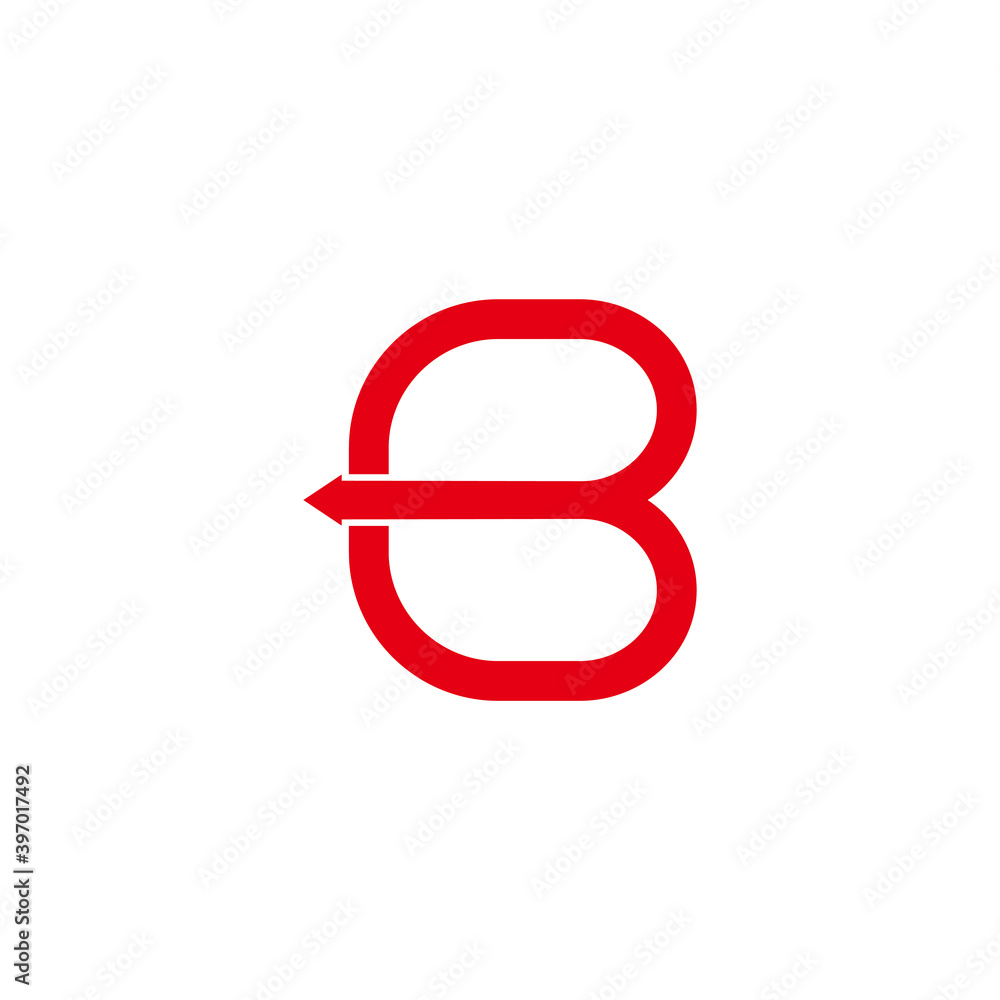 abstract letter b motion arrow geometric loop logo vector abstract letter b motion arrow geometric loop logo vector