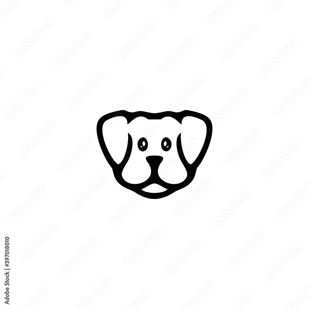 Naklejka premium dog logo design vector graphic idea creative template