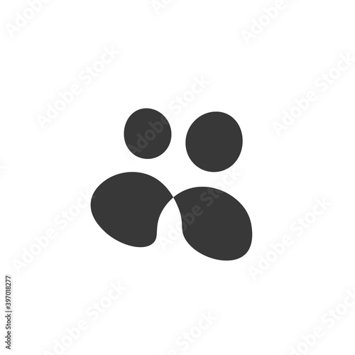 Vector user group icon. Two...