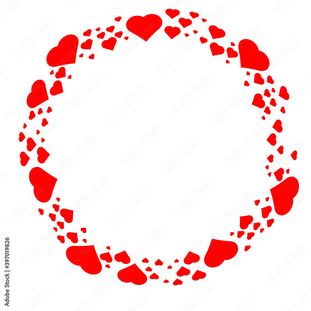 Love Red frame . Valentine's Day Heart Background . Love Red frame . Valentine's Day Heart Background .