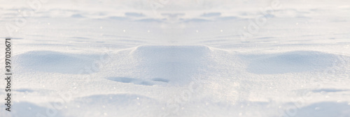 Background of soft blue snow hills. Composition of nature.