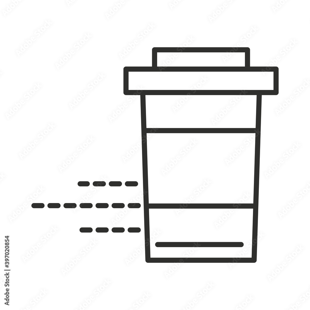 fast delivery food takeaway coffee cup line style design fast delivery food takeaway coffee cup line style design