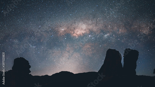 Milky Way over Valley of the Red Gods (Silhouette)