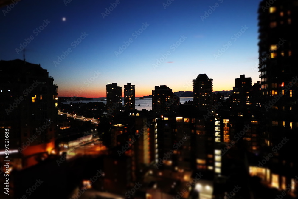 Obraz premium Night City Vancouver
